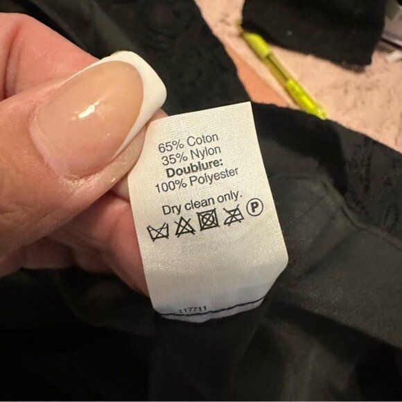 J.Crew Black Lace Cocktail Dress 12 Sheath Lined Classic Romantic Formal - Picture 12 of 12